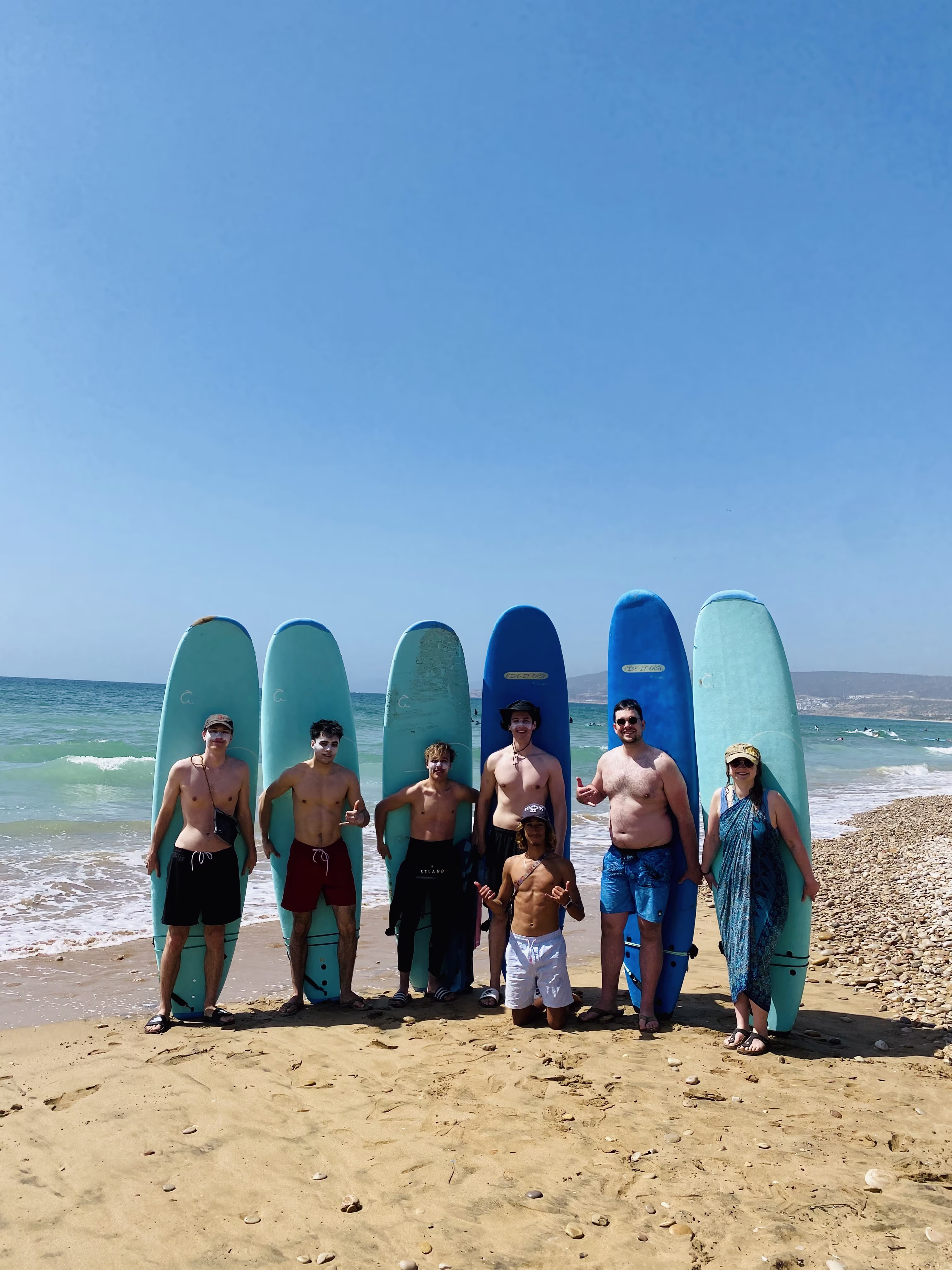Surfer riding a wave at Taghazout